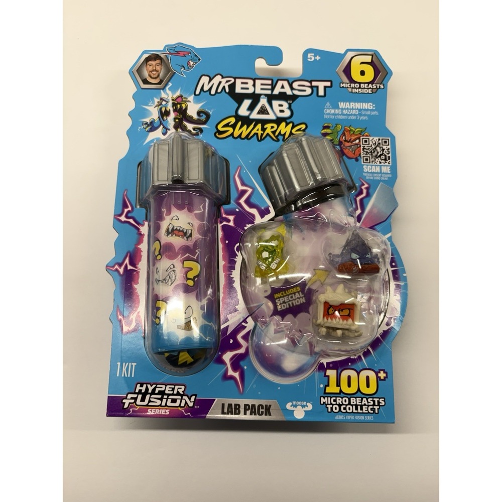 MrBeast Lab Swarms Hyper Fusion Lab Pack 6 Micro Beasts Special Edition New